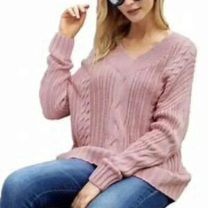 3 COLORS OPTIONS CABLE KNIT SWEATER